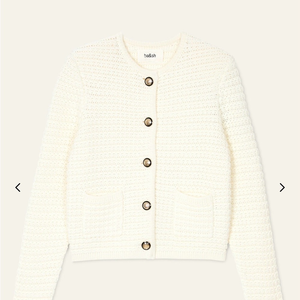 Gaspard Cardigan 
Ba&sh Women's Ivory Cardigan